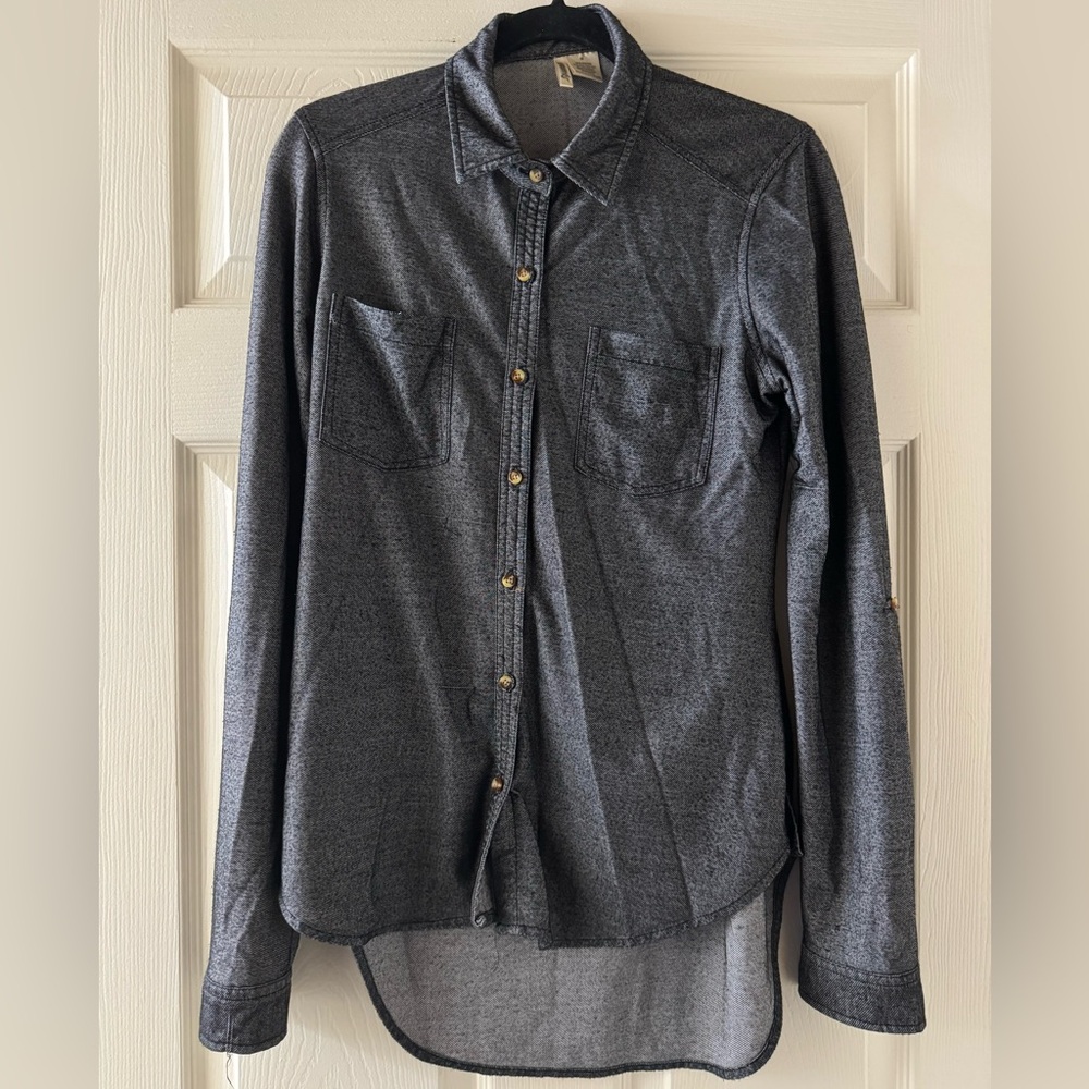 Grey button up
